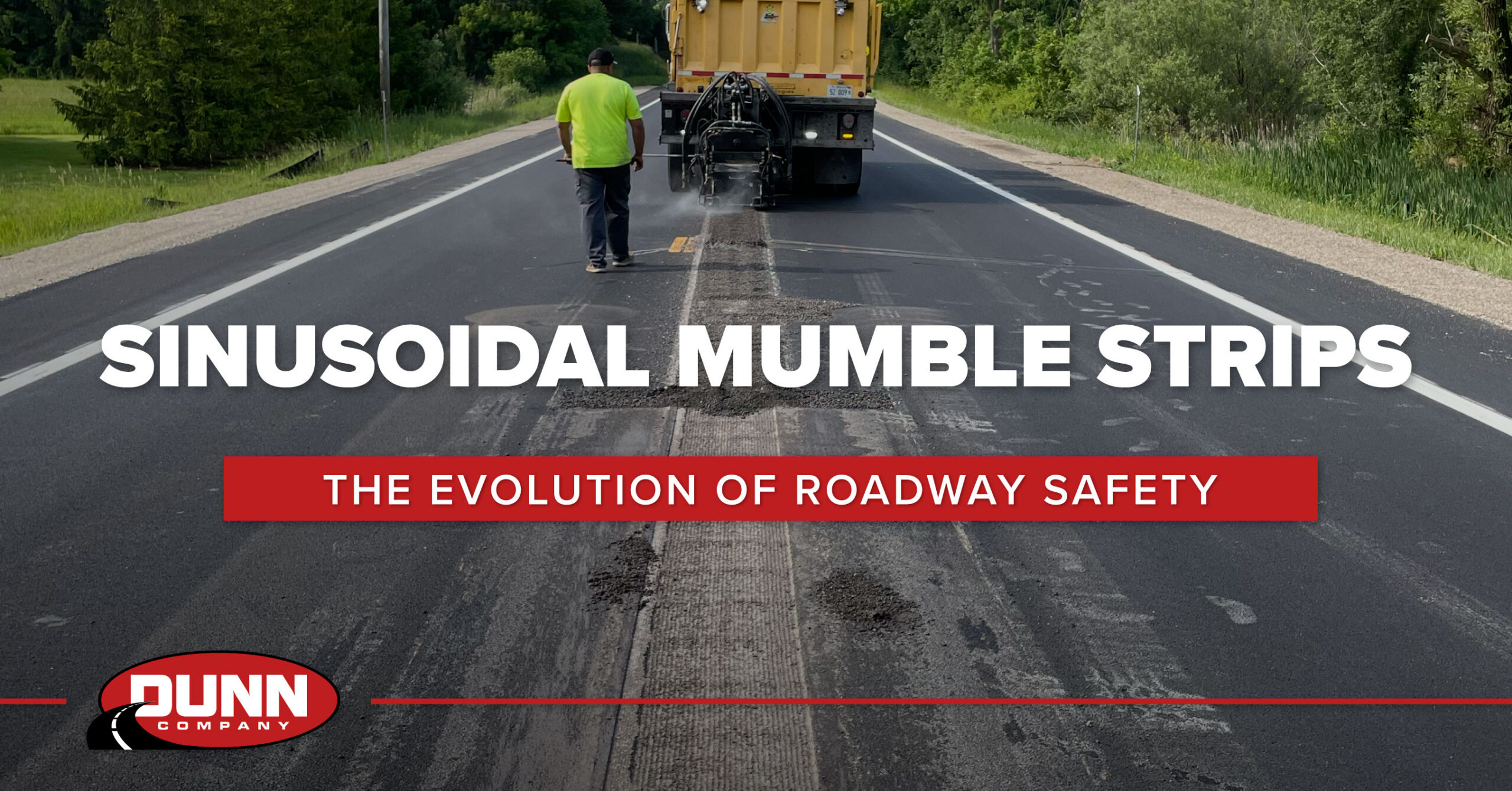 Crew installing sinusoidal rumble strips on an Illinois roadway to improve lane departure safety while reducing roadside noise.